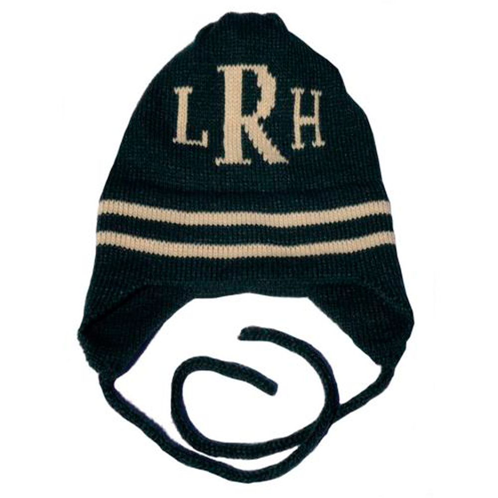 Classic Stripes & Monogram Hat - Regular or Earflap