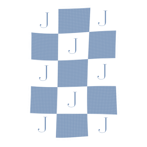 Initial & Blocks Stroller Blanket