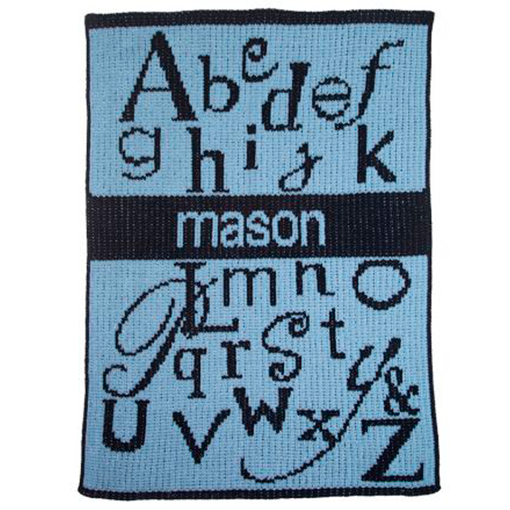 ABC'S & Name Stroller Blanket