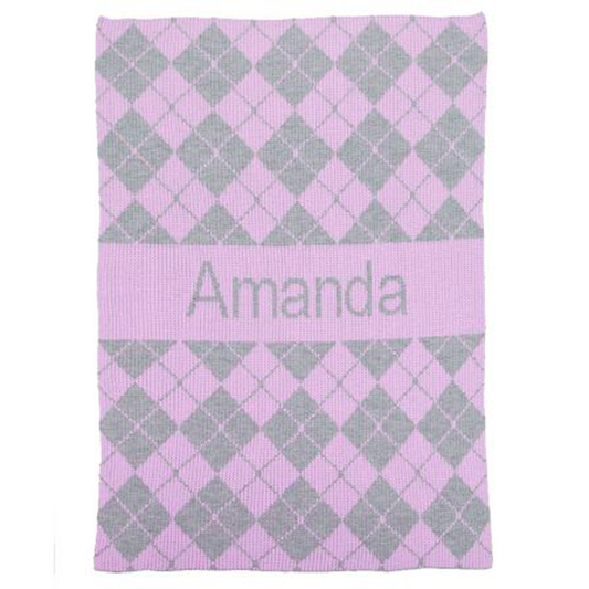 Argyle & Name Blanket
