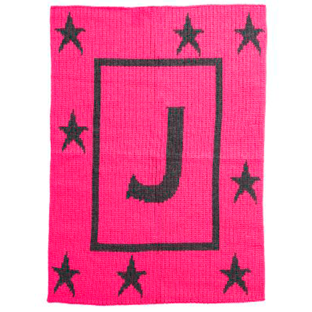 Floating Stars & Initial Stroller Blanket Butterscotch Blankees