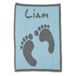 Baby Footprint & Name Blanket