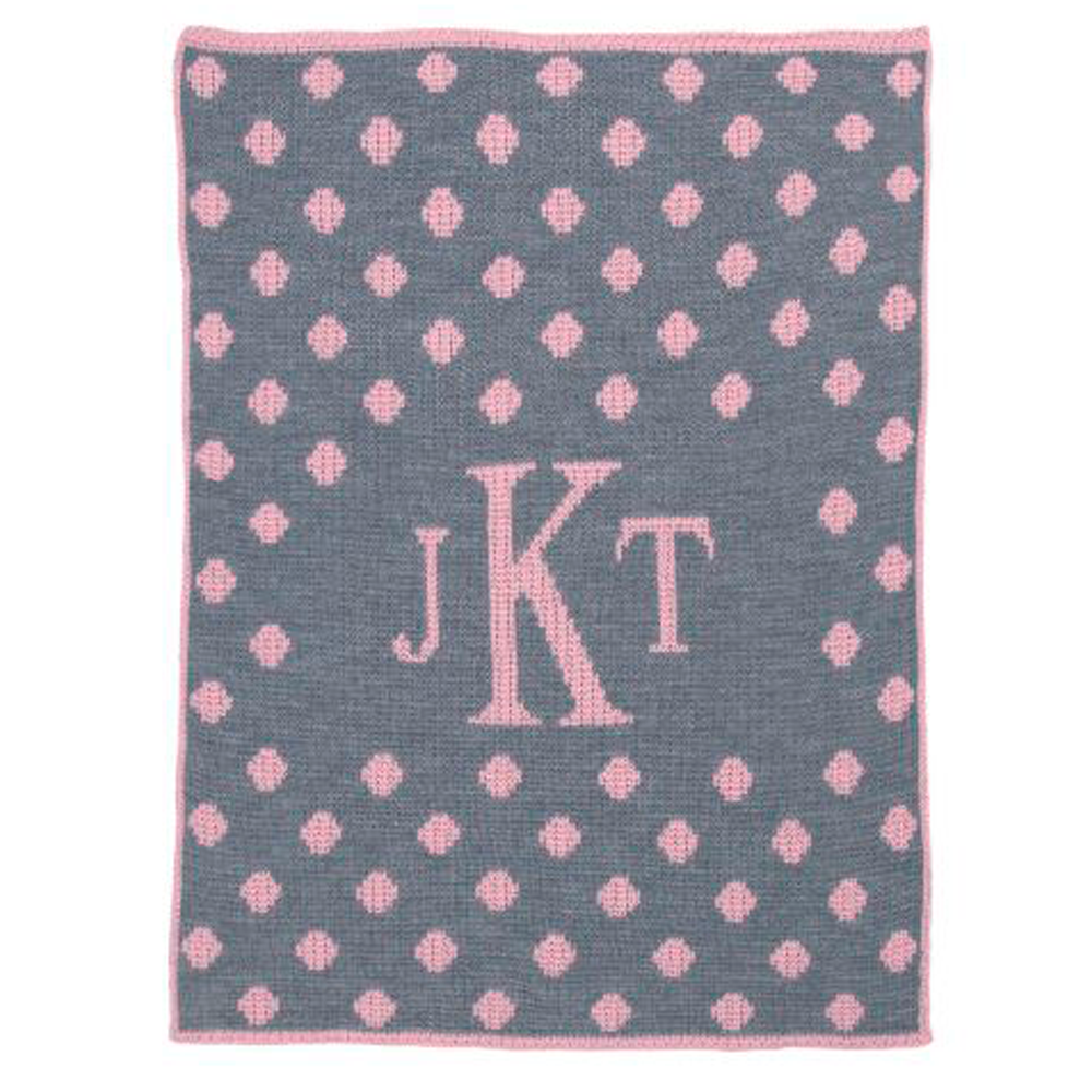 Dotted Monogram Stroller Blanket