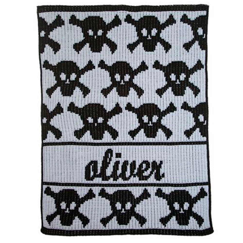 Lots of Skulls & Crossbones Stroller Blanket