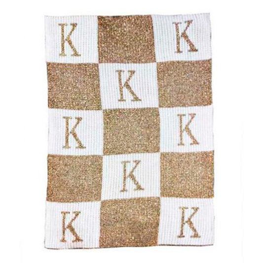 Metallic Initial & Blocks Blanket