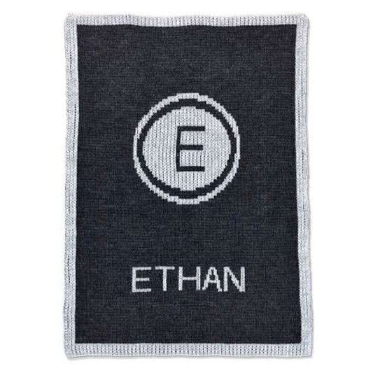Metallic Initial Stamp Blanket