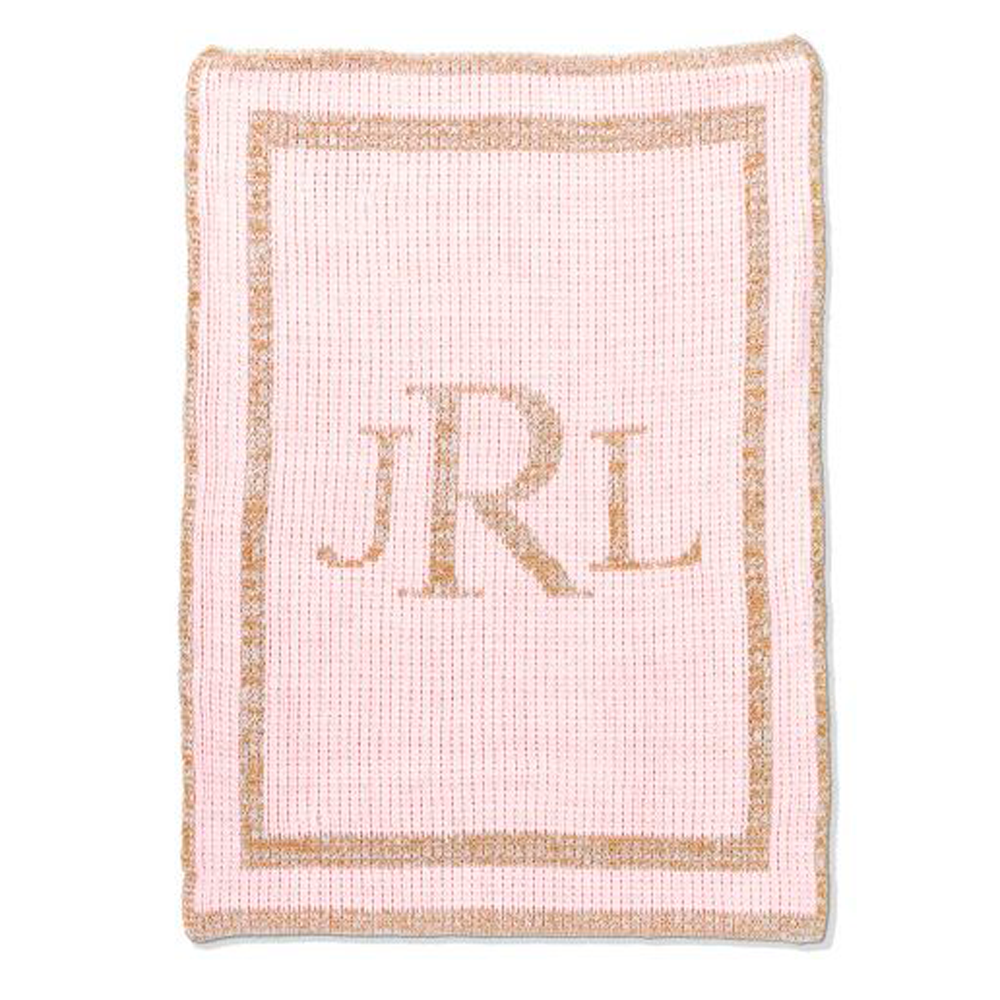 Metallic Classic Monogram Blanket