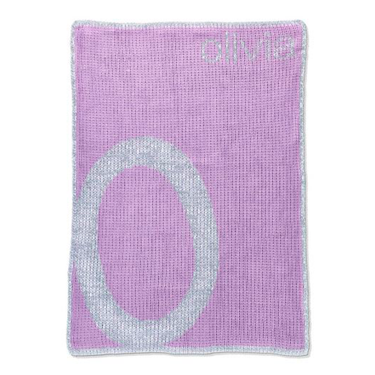 Metallic Slanted Large Letter Blanket