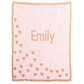Metallic Sprinkled Hearts Stroller Blanket