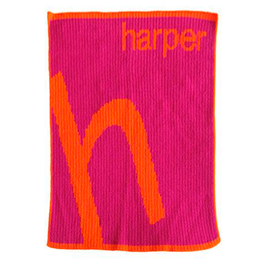 Slanted Large Letter Blanket