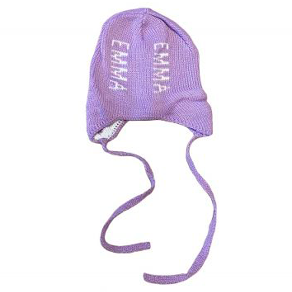 Vertical Double Name Hat -  Regular or Earflap