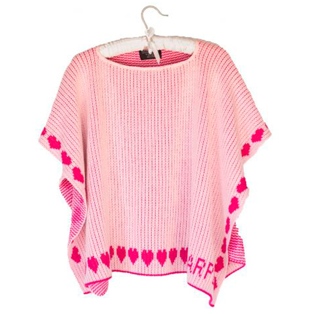 Kids String of hearts poncho