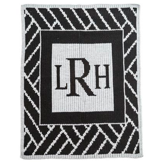 Modern Monogram Blanket
