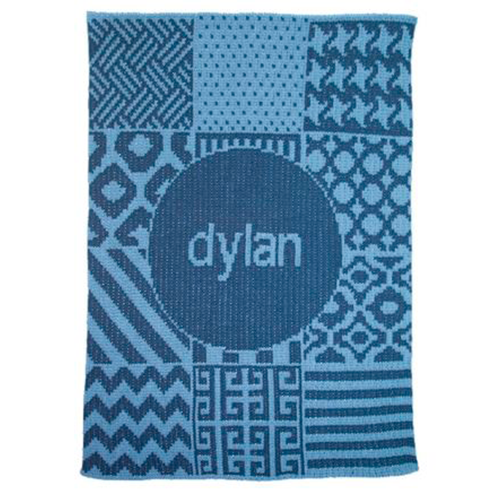 Patchwork & Name Stroller Blanket - Butterscotch Blankees ...