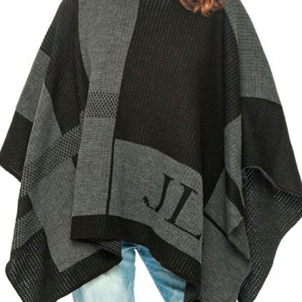 Personalized Check Blanket Poncho