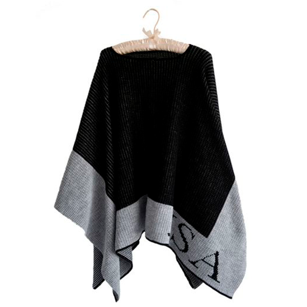 Personalized Single Border Blanket Poncho