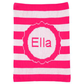 Scalloped Modern Stripe Stroller Blanket